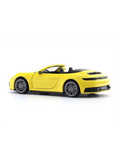 CCA Porsche 911 Carrera Cabriolet Yellow 1:32 licensed pullback diecast Scale Model car