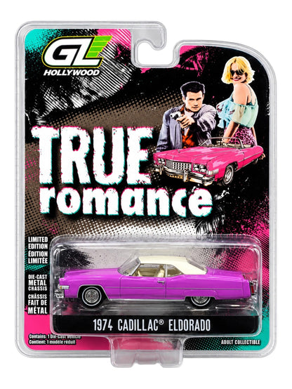 GREENLIGHT Hollywood True Romance "1974 Cadillac Eldorado | Premium Die-Cast Model Car | 1:64 Scale