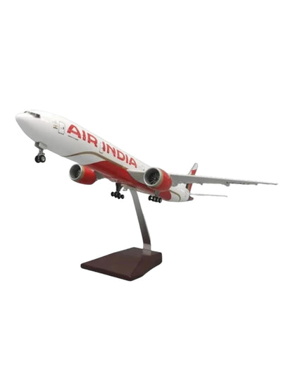 Air India LED Voice Control Airplane Model with Display Stand | 47 cm | Rechargeable LED Aircraft Model scale 1:160
