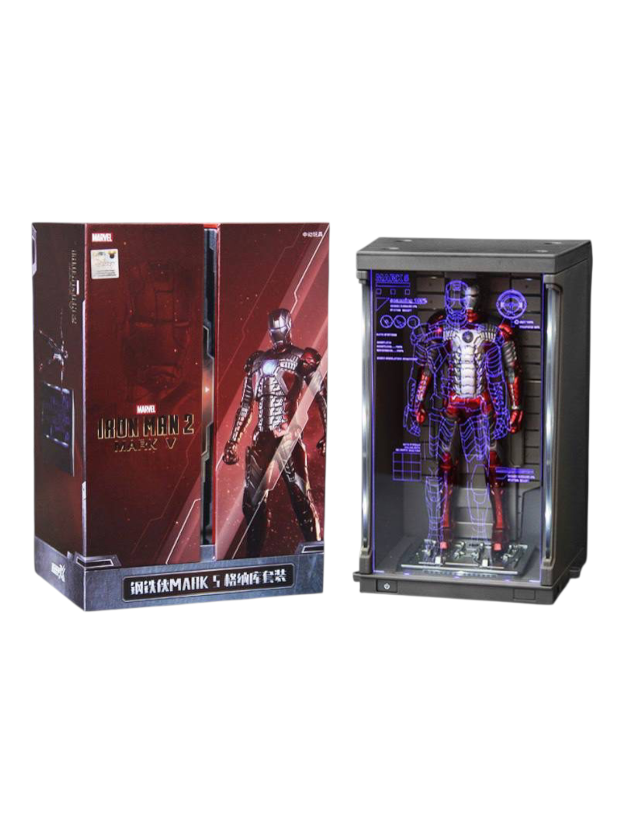 Marvel Studio ZD Toys Infinity Aston Iron Man Hall Of Armor Set-Mark 5