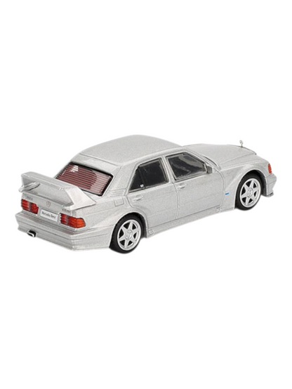 Mini GT 852: Mercedes-Benz 190E 2.5-16 Evolution II Astral Silver 1:64 Scale