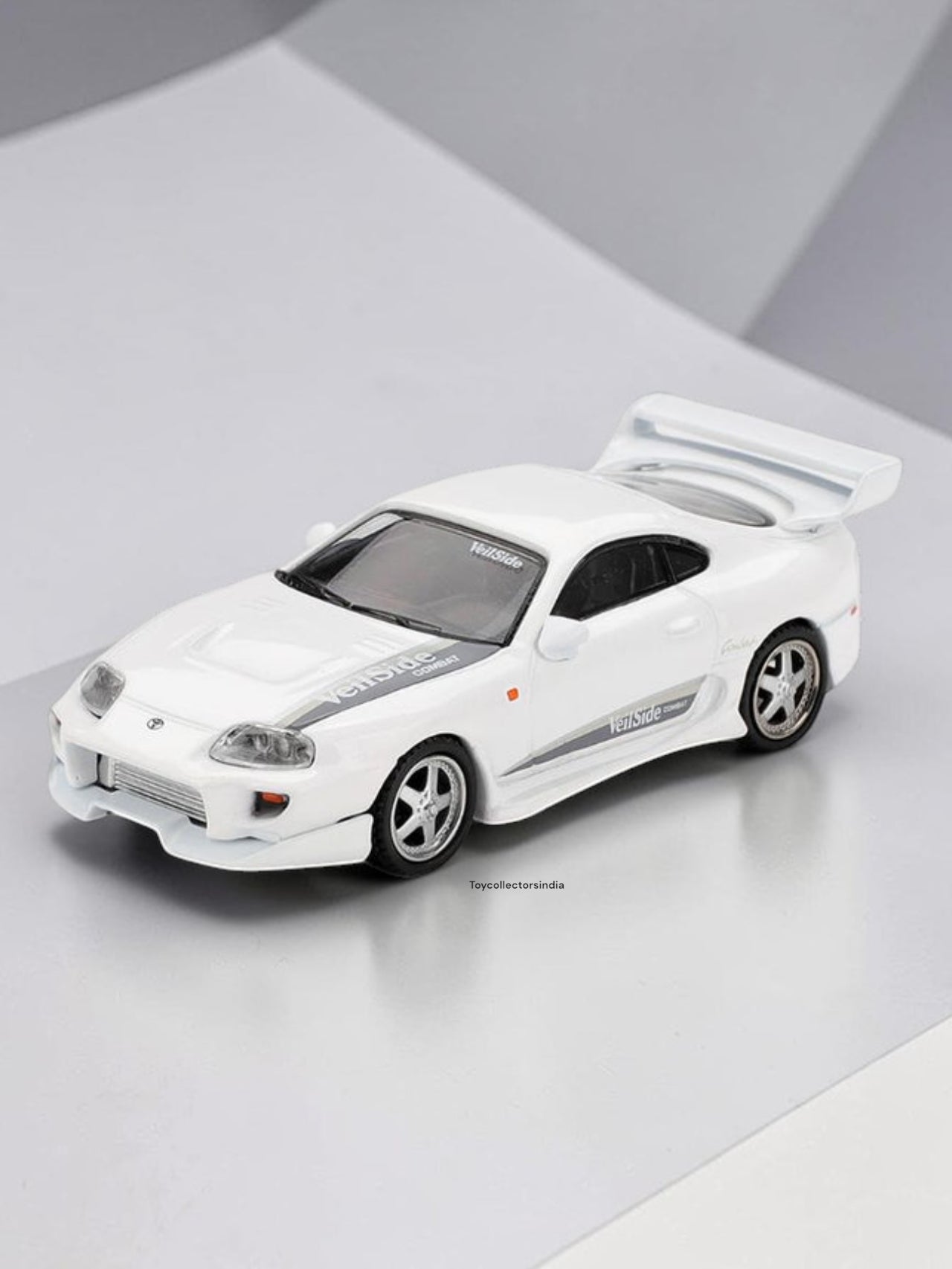 Mini GT #1104: Toyota Supra VeilSide Combat V-I White Imported 1:64 Scal Box And Blister