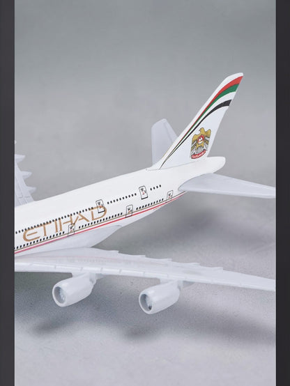Aircraft Model Airbus ETIHAD Airlines A380 Model - 16cm  Airplane Durable Construction (Code-102A)
