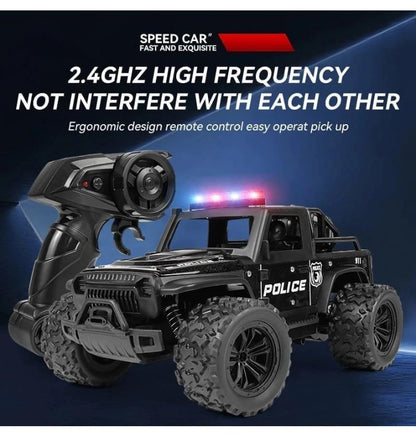 TOY BOL 1:16 Scale RC Police Truck with 2WD, Shock Absorbers, Rubber Tires, LED Light & Police Sound Speed 20 KM/H No,TB-RC08