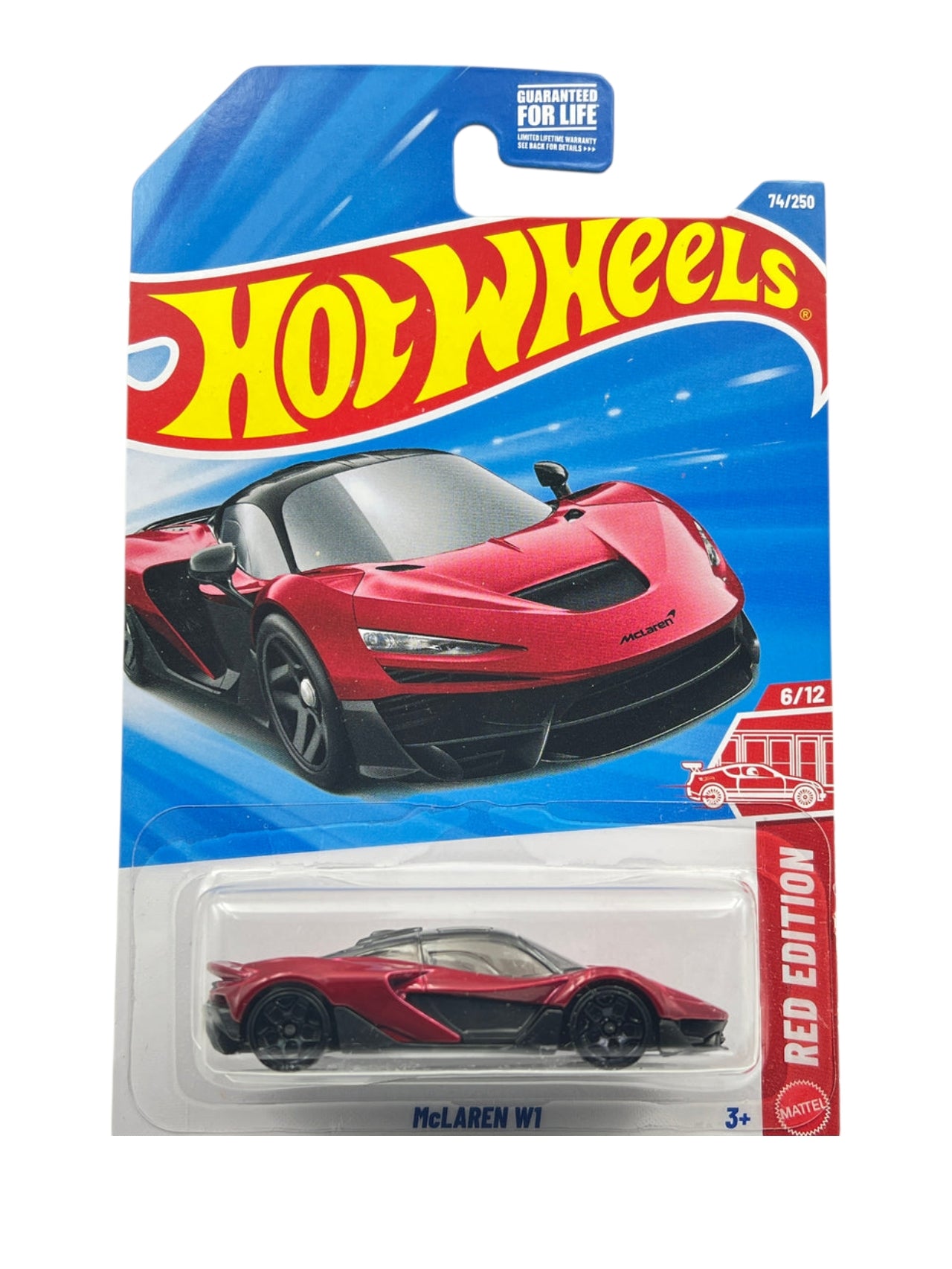HotWheels Mclaren W1 Red Edition Imported Mainline 1:64 Scale