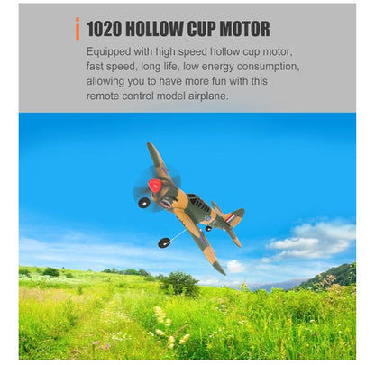 XK 2.4GHz 4CH RC P-40 Fighter Aircraft – 3D/6G Switchable, 6-Axis Gyro Stabilization, Beginner-Friendly, Aerobatic Flight & High-Altitude Flying (approximately 500 feet)