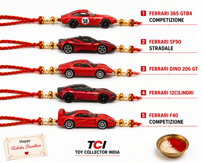 Hotwheels Ferrari 5-Pack – All 5 Cars Customized as Rakhi | Special Raksha Bandhan Edition