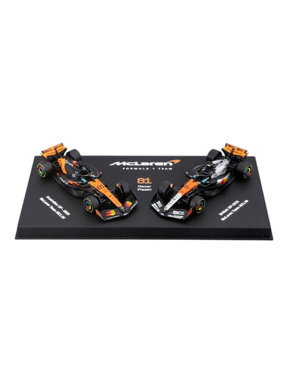 Bburago (18-58019P) Mclaren Formula 1 Team No.81 Oscar Plastri Australian Gp-2025 / British Gp-2025 Mclaren MCL39 Diecast Model Acrylic Protecter 1:64 Scale