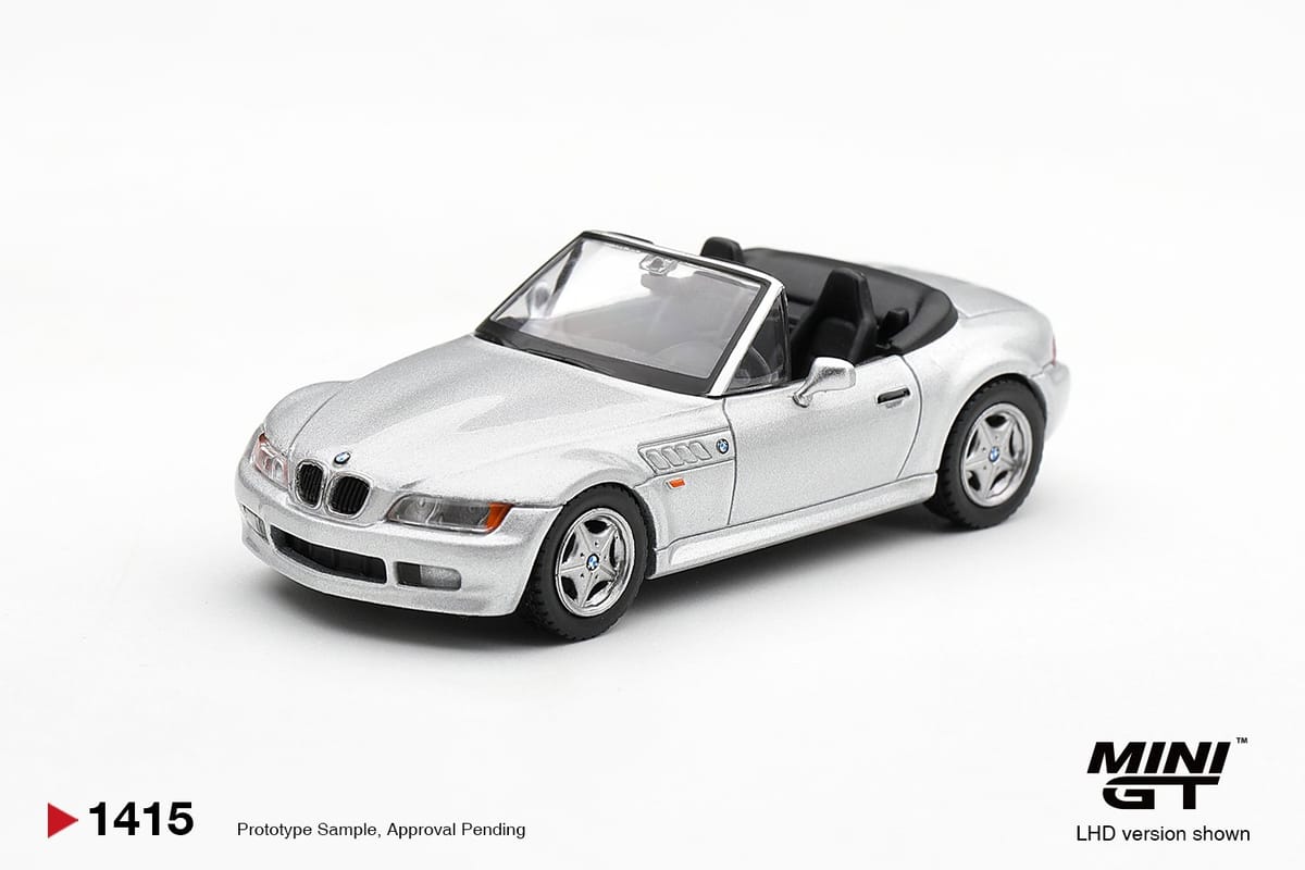 PRE-ORDER Mini GT.1415 BMW Z3 TITANIUM SILVER 1:64 Scale Diecast Model Box / Blister (ETA-APR 2027)
