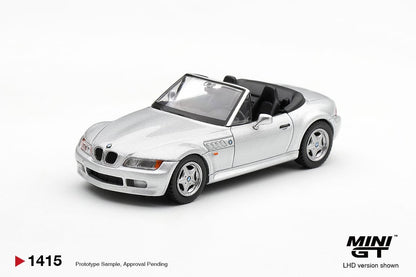 PRE-ORDER Mini GT.1415 BMW Z3 TITANIUM SILVER 1:64 Scale Diecast Model Box / Blister (ETA-APR 2027)