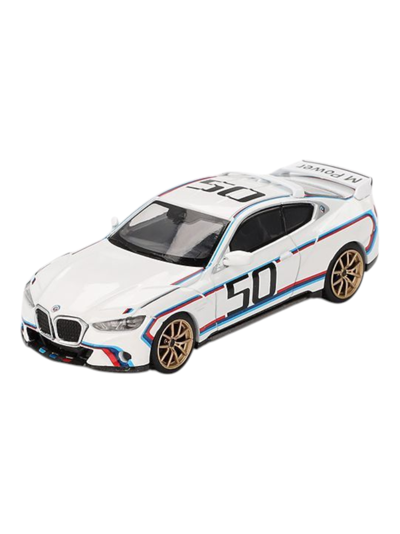Mini GT BMW 3.0 CSL (White) 1:64 Scale