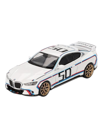 Mini GT BMW 3.0 CSL (White) 1:64 Scale