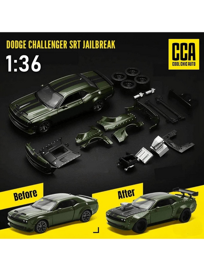 CCA 2022 Dodge Challenger SRT Jailbreak 2 in 1 Car Tuning Set 1:36 Scale