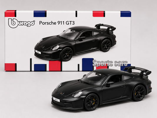 Bburago "PORSCHE 911 GT3" (Black) 1:64 Scale