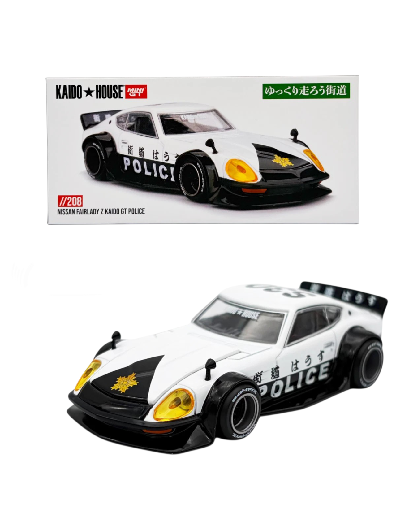 Mini GT Kaido House #208: Nissan Fairlady Z Kaido GT Police 1:64 Scale