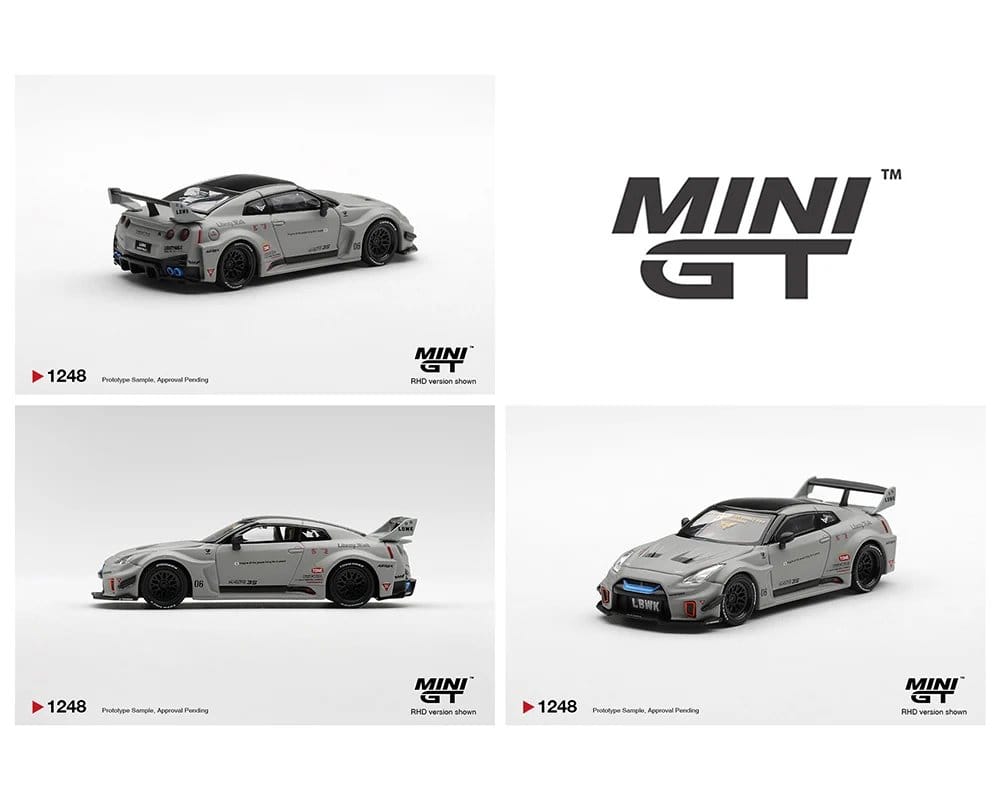 Mini GT No.1248 NISSAN LB-Silhouette WORKS GT 35GT-RR Ver.1 – Matt Grey 1:64 Scale Diecast Model