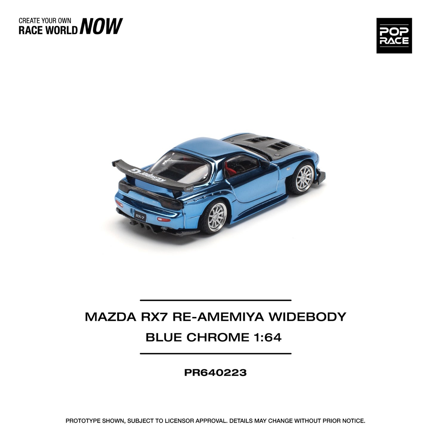 Pop race pr64-223 mazda rx7 re-amemiya 1:64 Scale