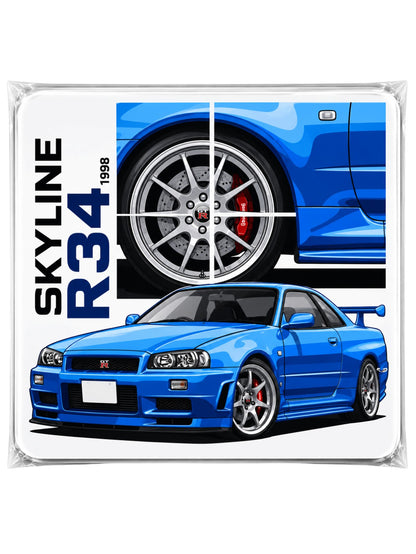 JDM & Classic Cars Fridge Magnet Collection | McLaren F1, Rolls-Royce Phantom, Porsche 911 GT3 RS, Mercedes-Benz 190E, Nissan Skyline R34, Toyota Supra & RX-7 Designs
