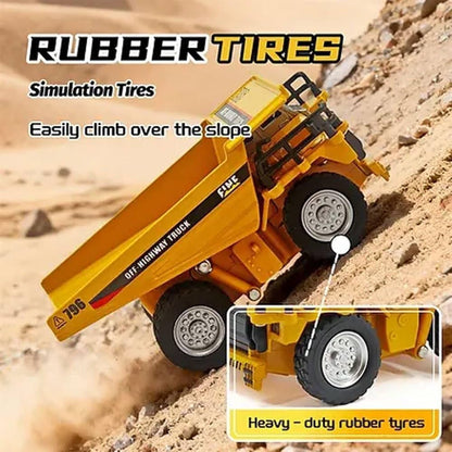 Engineering  Remote Control (RC) Construction Dumper Truck Speed  Regulating Alloy Model 1:64 Scale