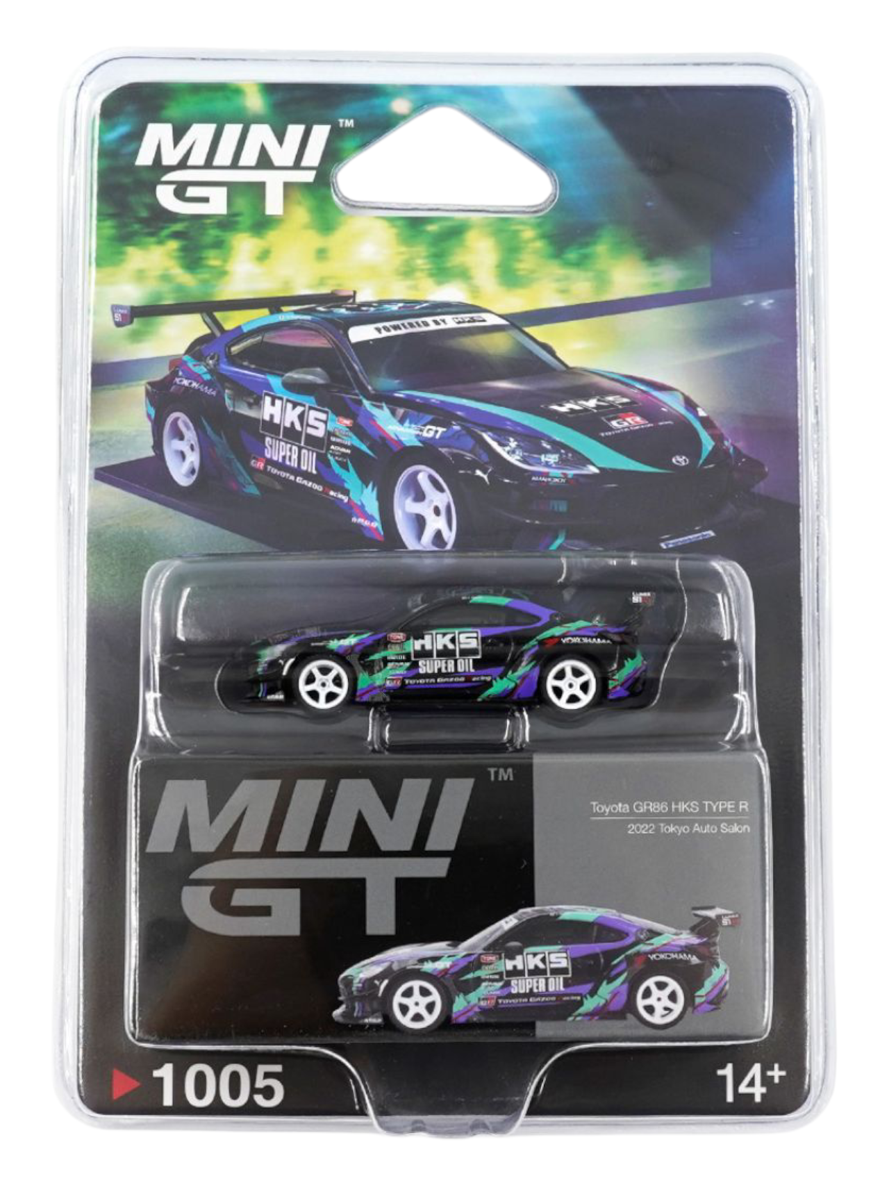 Mini GT Toyota GR86 HKS Type R (2022 Tokyo Auto Salon) Code-1005 1:64 Scale