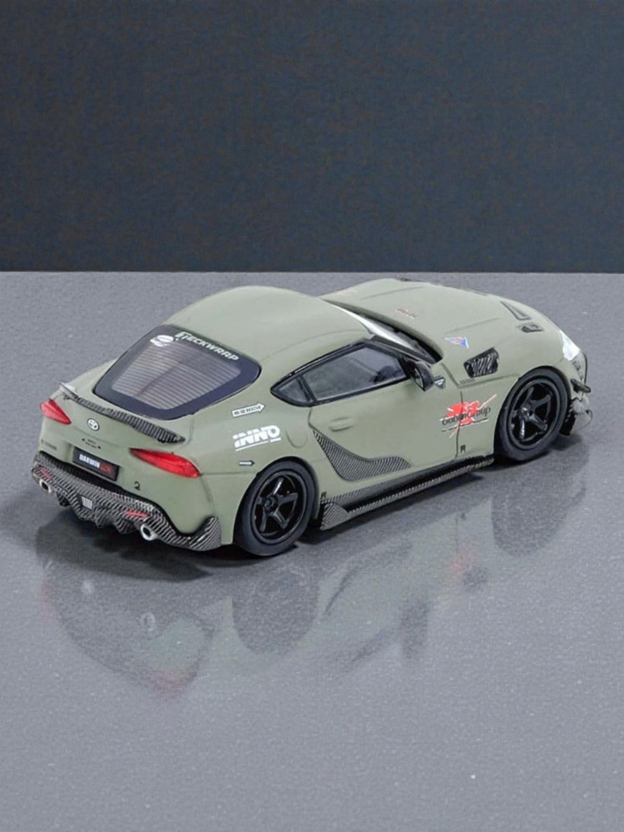 INNO64 Toyota Supra A90 DARWIN PRO MATT GREEN 1:64 Scale Mattel Diecast IN64-A90DP-MATGR