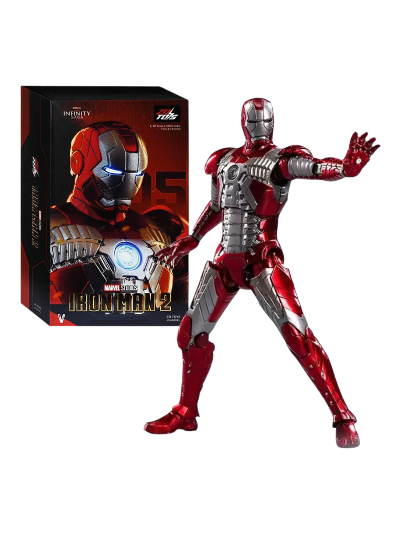 Action figure ZD Toys Iron Man Mark 5 Action Figure - Marvel Studio Infinity Saga 1:10 Scale Collections