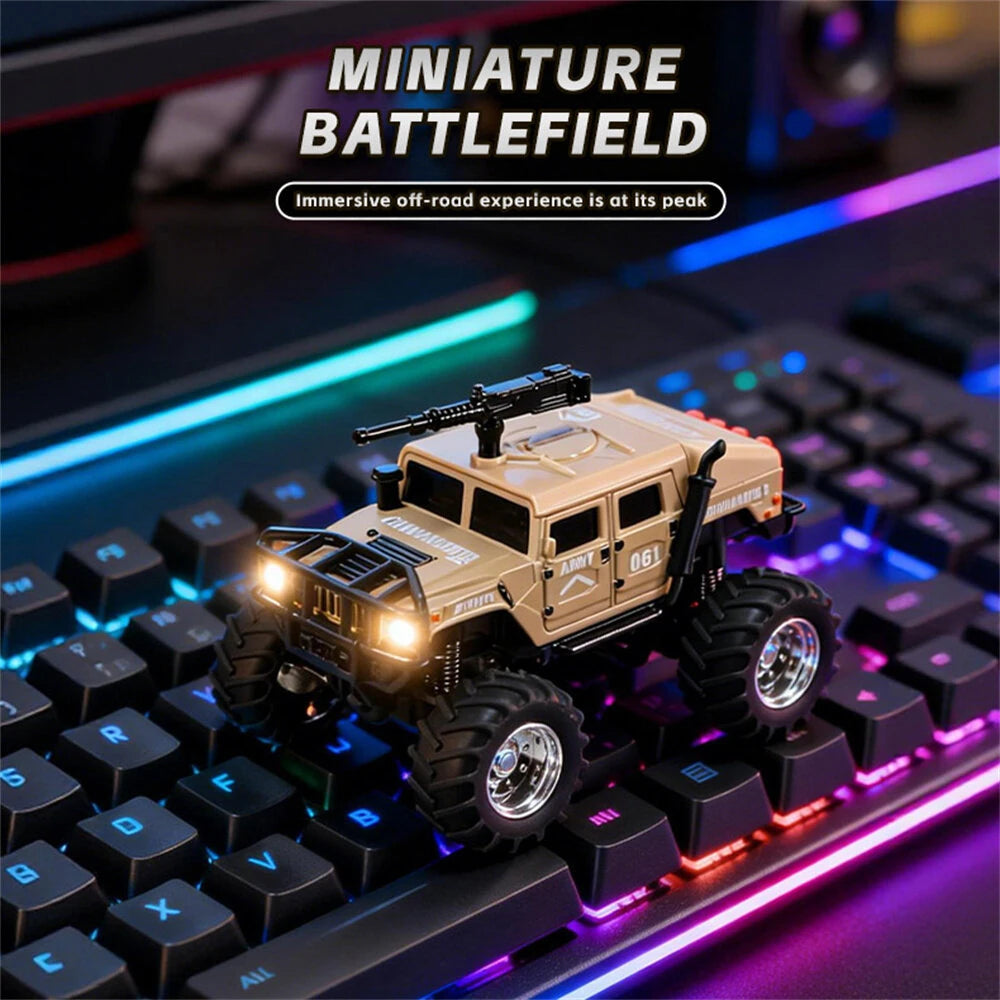 TRASPED Mini RC Crawler 1:64 Scale – Random Assortment | 2.4GHz Remote Control | LED Lights