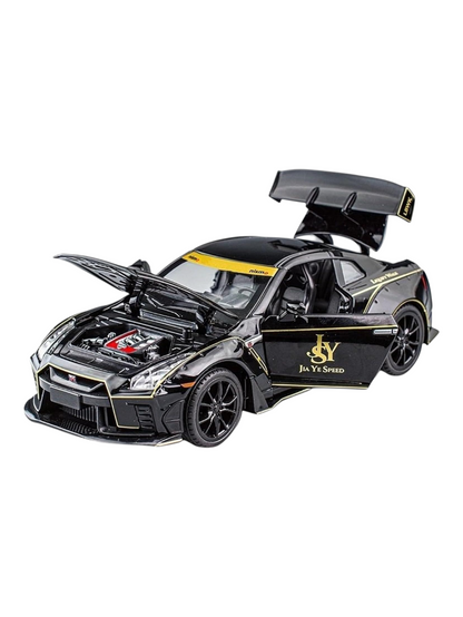 XQT Nissan GT-R R35 Alloy Car Simulation Die-Cast Model 1:22 Scale