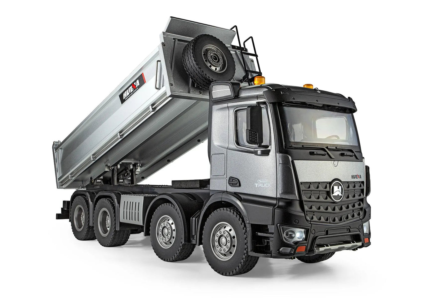 Huina Toys 1536 PRO 1:14 Scale RC Alloy Dump Truck 13 Function 2.4GHz (Remote Control) Truck Heavy Duty Construction Vehicle With Metal Dump LED Light