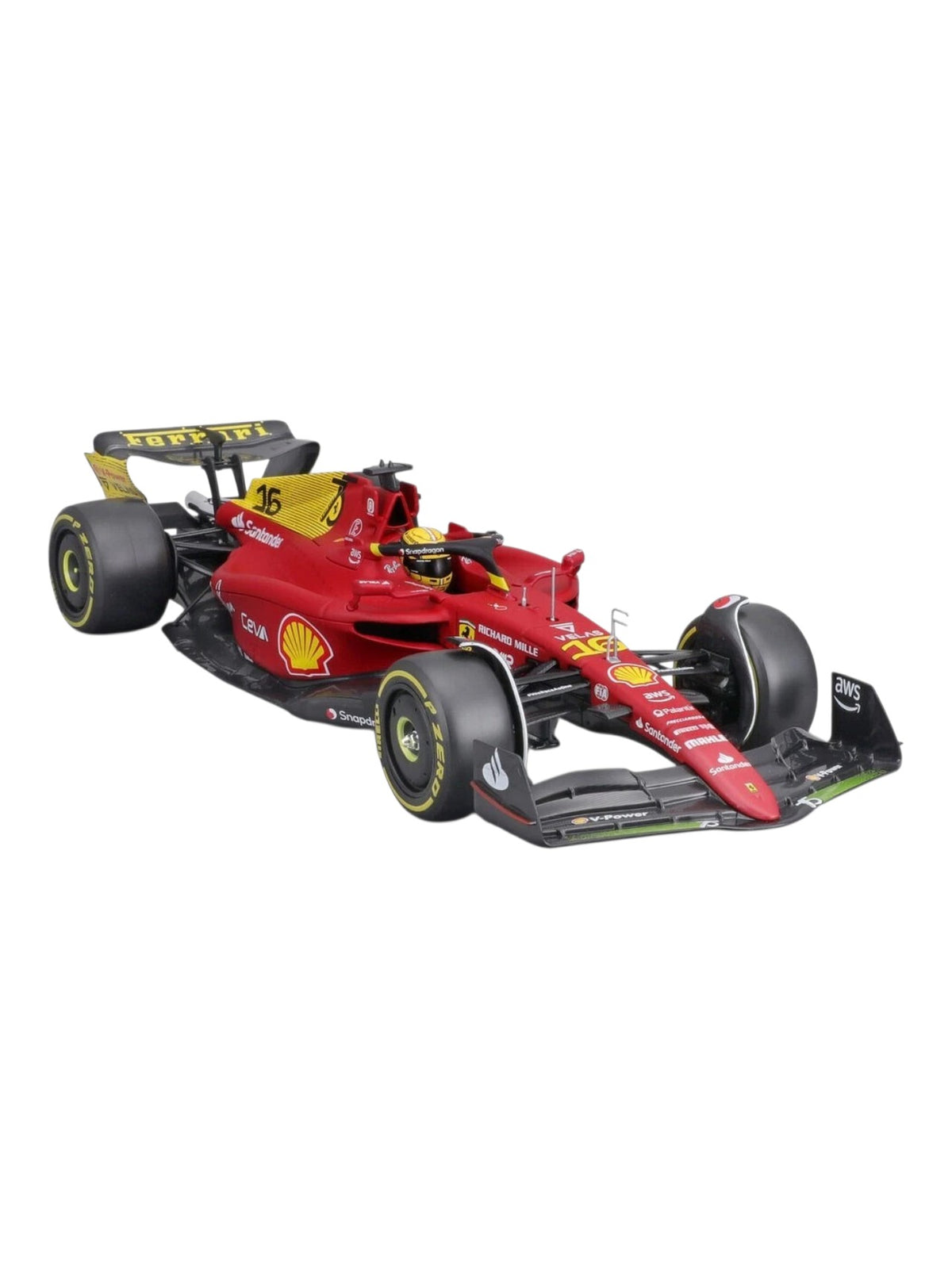 Bburago Formula 1 (f1)Ferrari F1-75 #16 Charles Leclerc 1:24 Scale Diecast Model