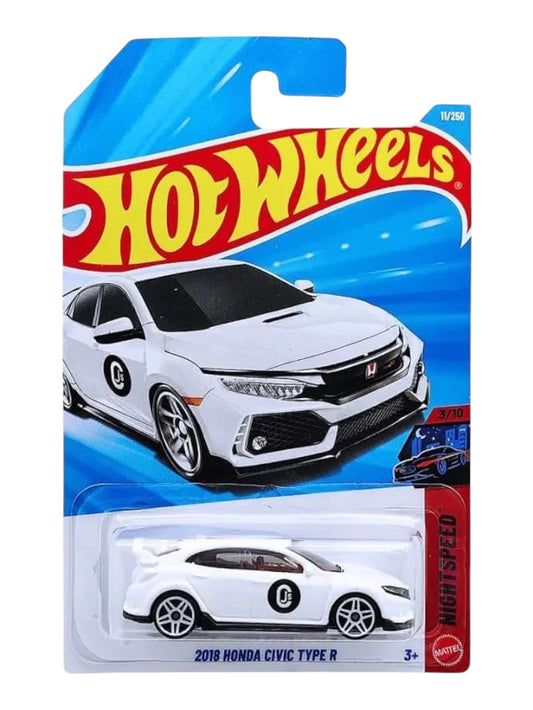 Hotwheels 2018 honda Civic Type R Imported Mainline 1:64 Scale