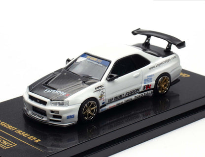 INNO64 Top Secret (R34) GT-R White 1:64 Scale Metal Diecast IN64-R34TS-WHI