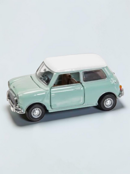 TINY PANTONE Mini Cooper Diecast Model Car – Classic Mint Green Mini | Vintage Collectible Toy with Display Box 1:50 Scale