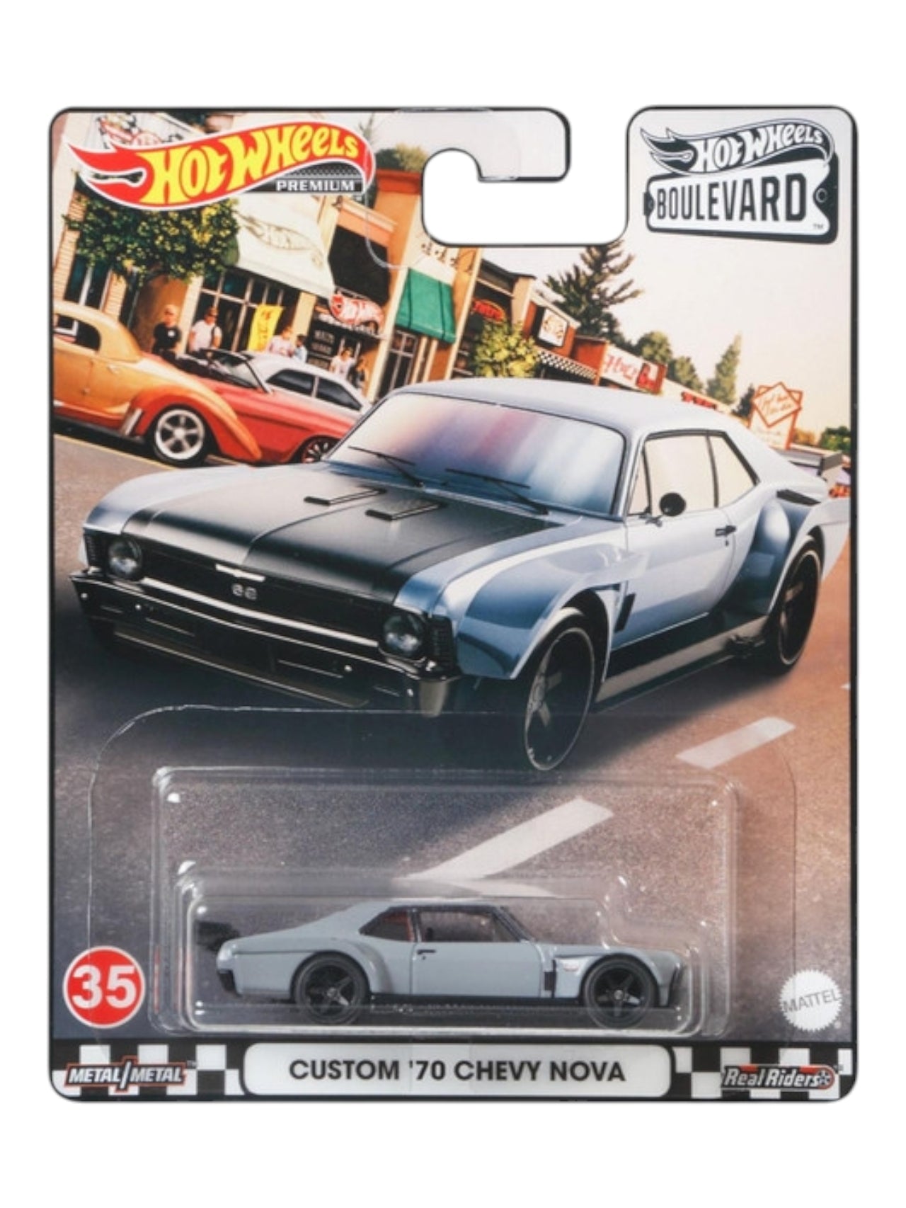 Hotwheels boulevard custom '70 chevy nova imported premium 1:64 Scale
