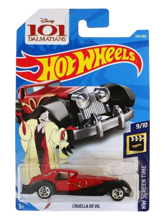 HotWheels Disney 101 Dalmatians Cruella De Vil Imported Mainline 1:64 Scale