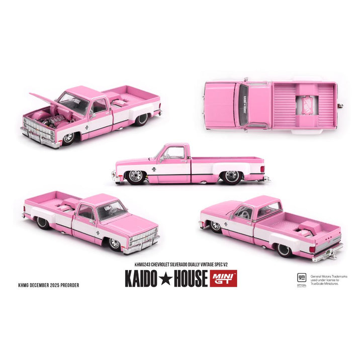Mini GT Kaido House #243: Chevrolet Silverado Dually Vintage Spec V2 1:64 Scale
