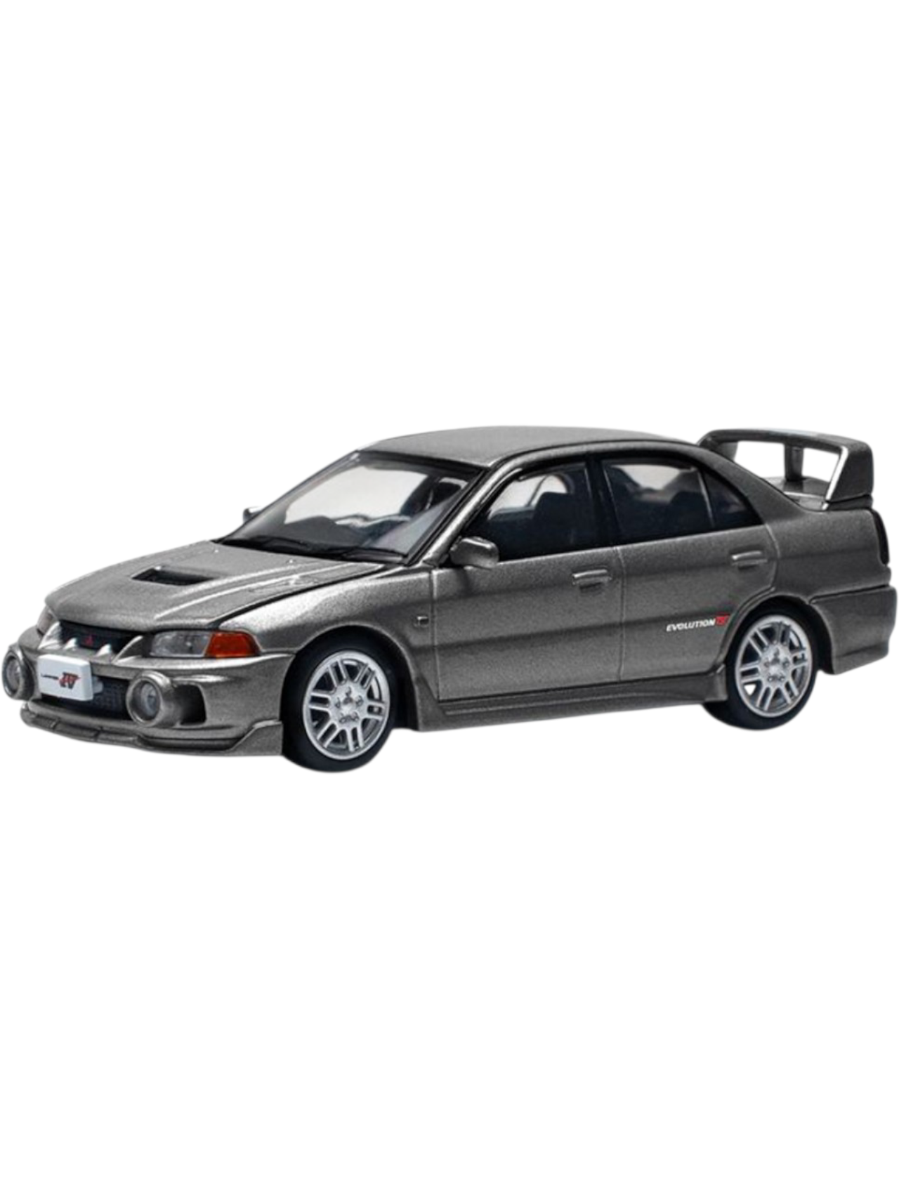 Pop Race #327 Mitsubishi Lancer Evolution IV Dark Gray 1/64 Scale
