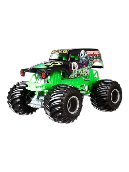 Hot Wheels CCB06 1:24 Scale Monster Jam Grave Digger Die-Cast Vehicle, Multi Color