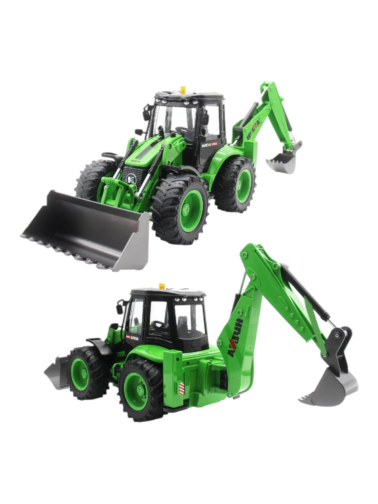 HUINA RC Backhoe Loader Excavator – 9 Function Remote Control Construction Vehicle 1:14 Scale