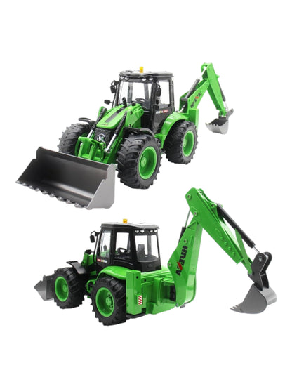 HUINA RC Backhoe Loader Excavator – 9 Function Remote Control Construction Vehicle 1:14 Scale