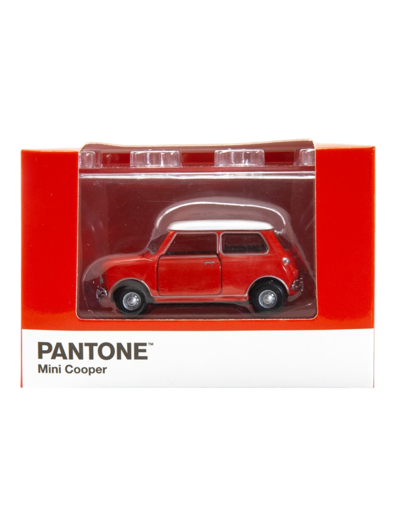 Red Mini Convertable Toy TINY PANTONE Mini Cooper Diecast Model Car – Classic Bright Red Mini ...