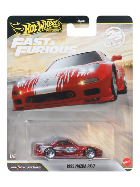 HotWheels Fast & Furious 1995 Mazda RX-7 Imported Premium 1:64