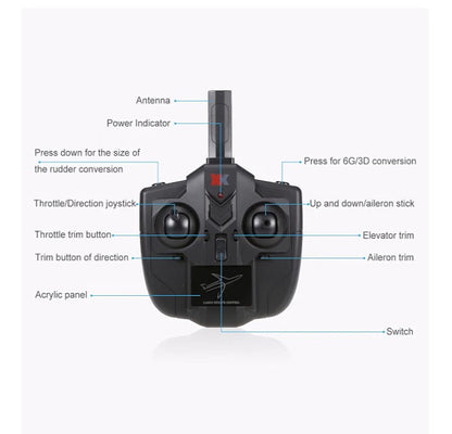 XK 2.4GHz 4CH RC P-40 Fighter Aircraft – 3D/6G Switchable, 6-Axis Gyro Stabilization, Beginner-Friendly, Aerobatic Flight & High-Altitude Flying (approximately 500 feet)
