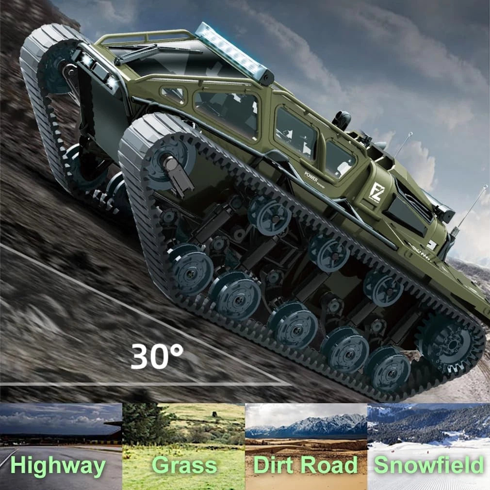 JJRC Ripsaw EV3-F4, 2.4Ghz Remote Control Crawler High Speed Tank, Off-Road RC Tracked Vehicles 360°Pirouette Drifting Car 2×1.5V Battery ( Not Included ),USB Charger included 1:16 Scale