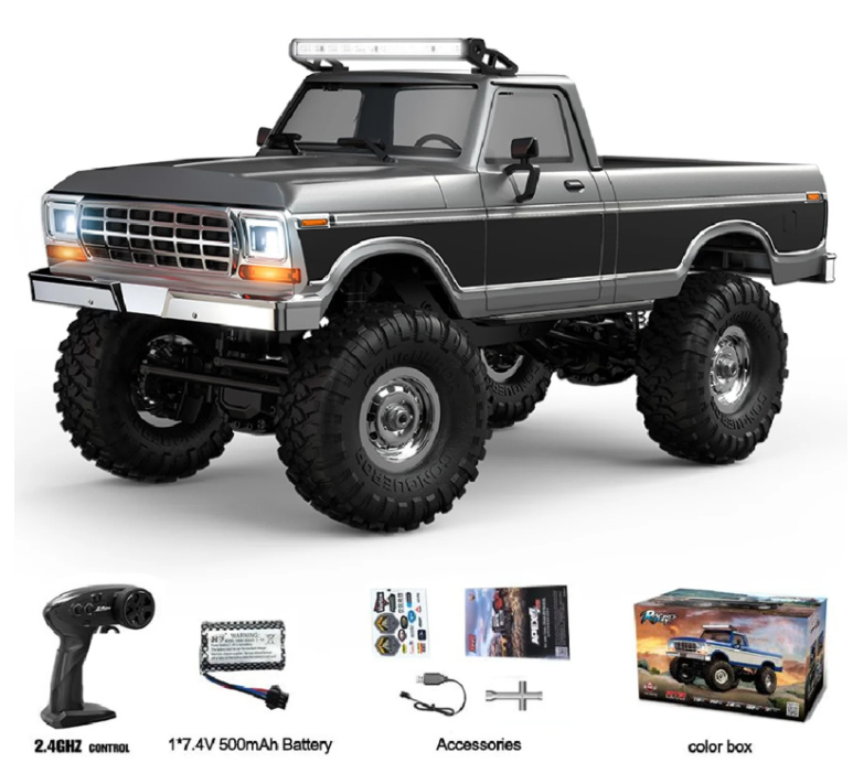 Apex4WD (No.HB-1612) HB Retro Ford F150 Black 4WD RC climbing truck Remote Control Truck 1:16 Scale