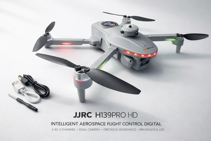JJRC H139PRO HD Intelligent Aerospace Flight Control Digital 2.4G 4 Channel Dual Camera Obstacle Avoidance Brushless and Led Light Four-Axis RC Drone