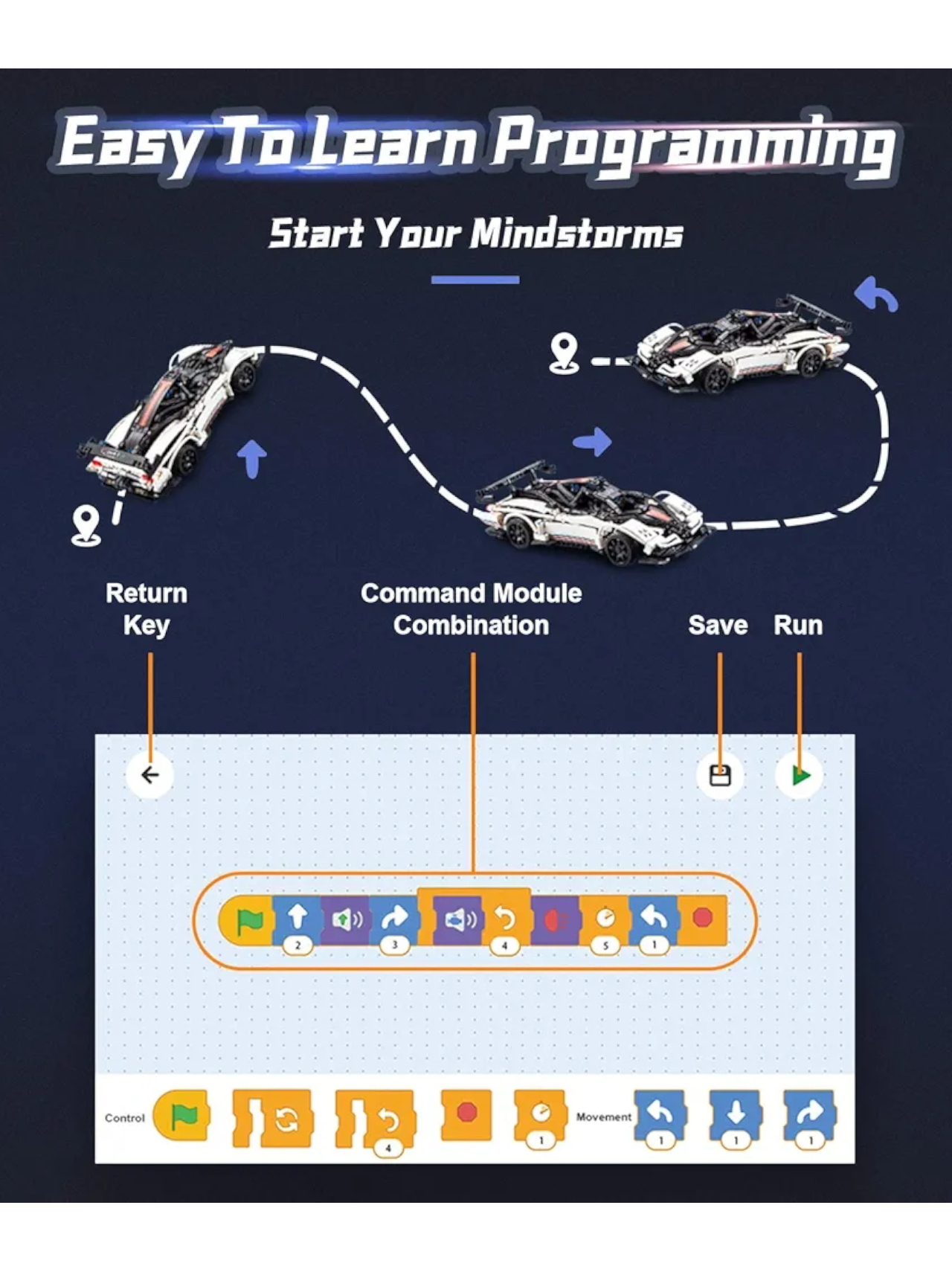 CADA Z-Wind Dual Mode Remote Control (RC) Car