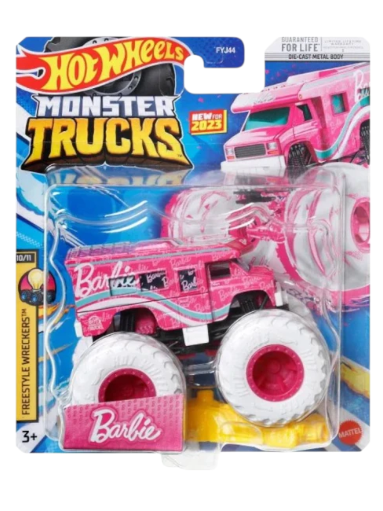 Hotwheels Monster truck Barbie Freestyle Wreckers ( card little damage car mint condition ) important 1:64 Scale