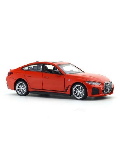 BMW i4 M50 Red 1:32 MSZ licensed pullback diecast Scale Model car
