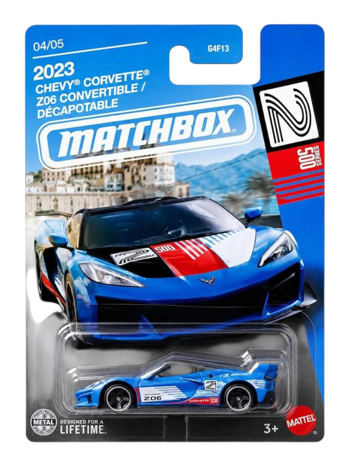 Matchbox 2023 Chevy Corvette Z06 Convertible DÉCAPOTABLE Imported Mainline Card Art 1:64 Scale